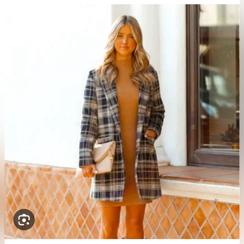 Vici Collection Plaid Coat
